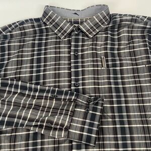 Tommy Bahama Awesome Plaid Silk Blend Long Sleeve Button Down Shirt  Size XL